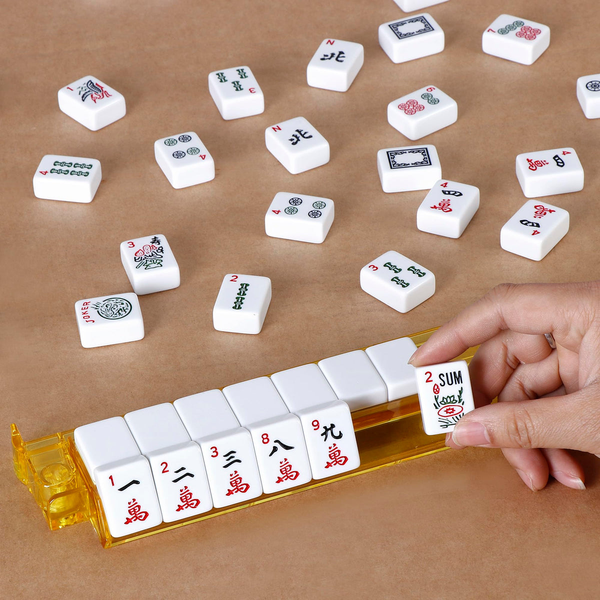166 Tiles Mah Jongg Set with Soft Velour Bag L41030