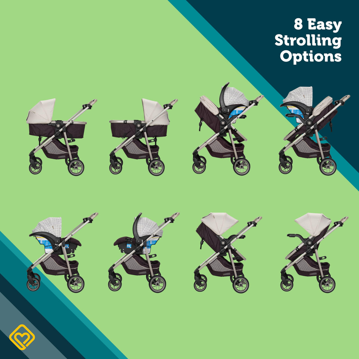 8-in-1 Stroller and Car Seat Combo A594