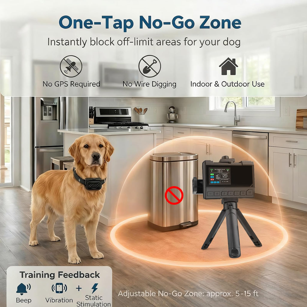 Wireless Dog Fence with Waterproof Collar, Up to 1 Acre V157797