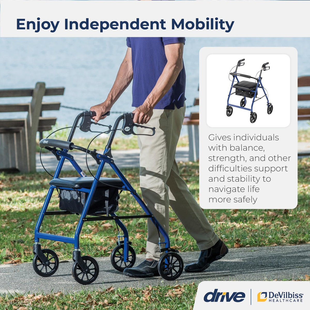 Foldable Rollator Walker with Seat H16161