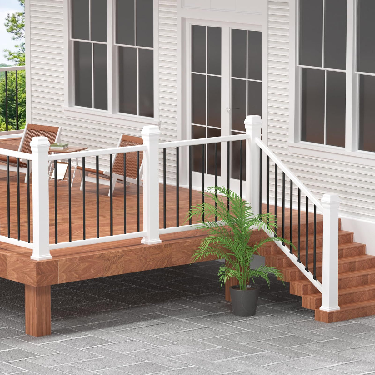 100 Pack 26" Square Black Aluminum Deck Balusters Z42310