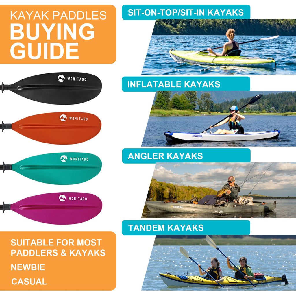 Adjustable Lightweight Carbon Fiber Kayak Paddle R745862