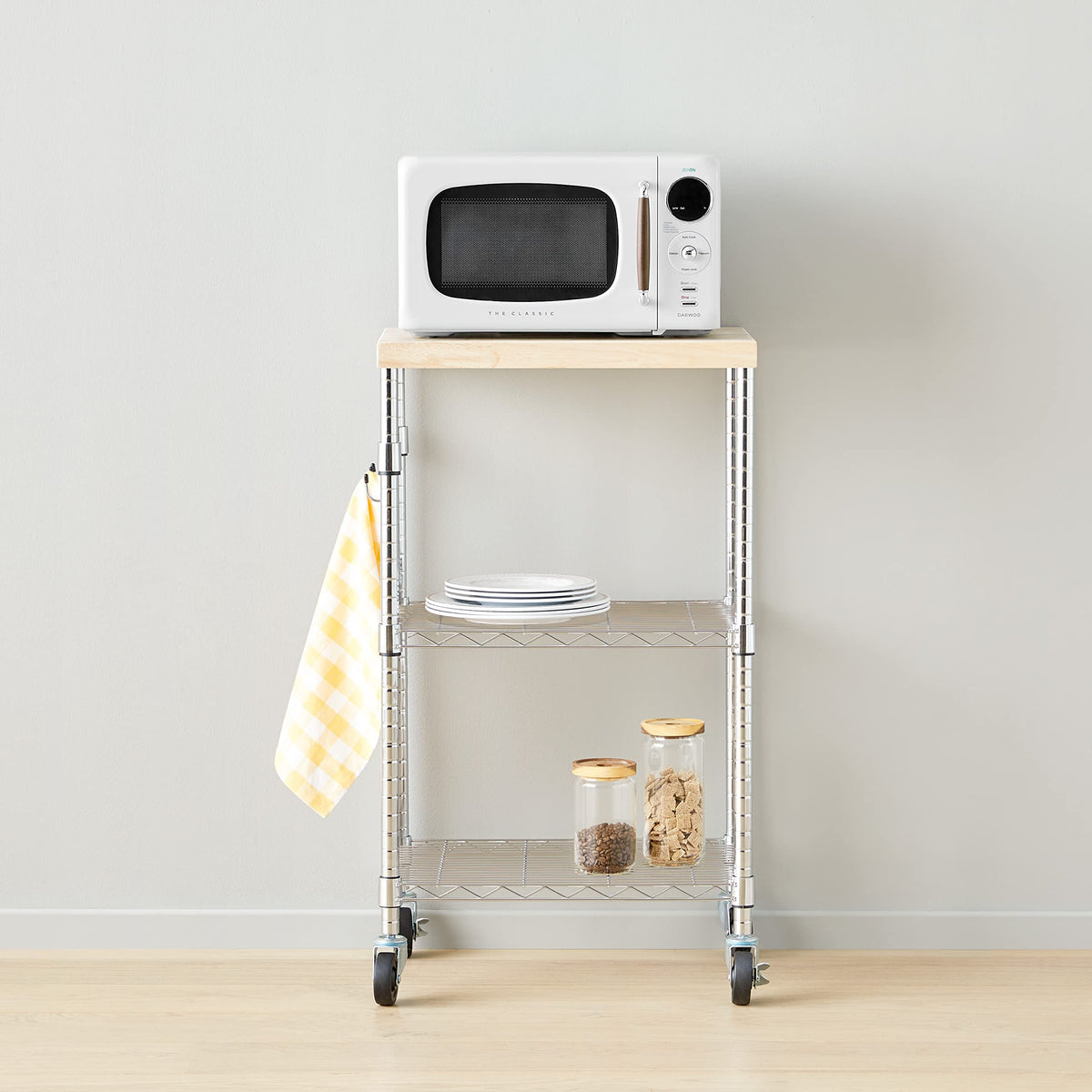 3-Tier Kitchen Storage Rack with Caster Wheels C5210
