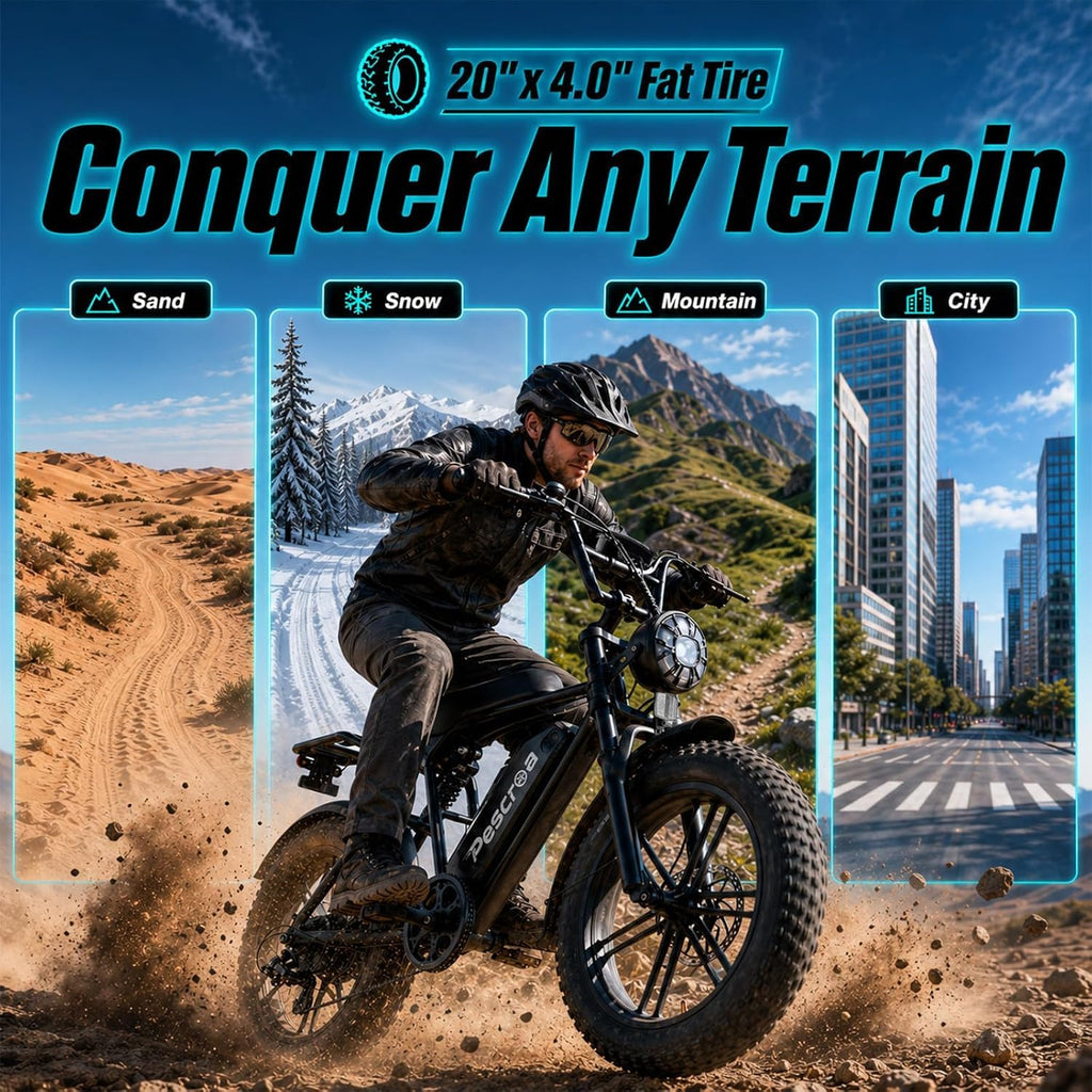 1500W Peak 20" Fat Tire Electric Bike H2436