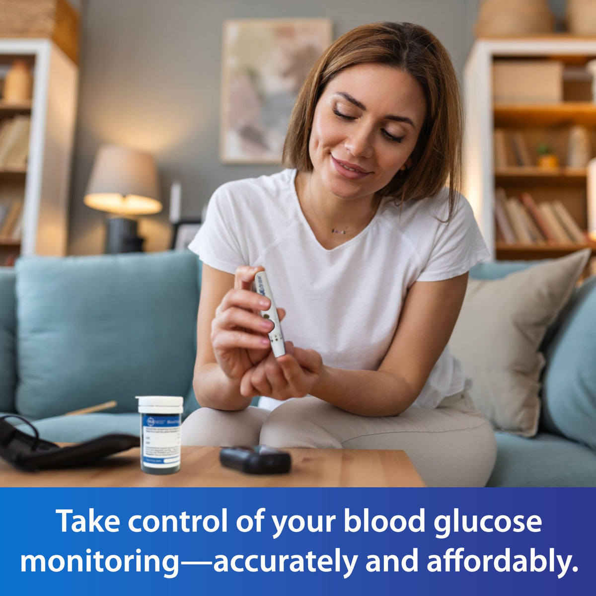 Blood Glucose Meter Kit with Testing Supplies Z481354