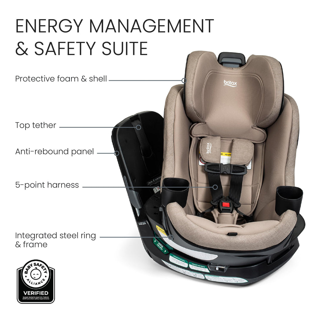 Teak Rotating Convertible Car Seat V6503