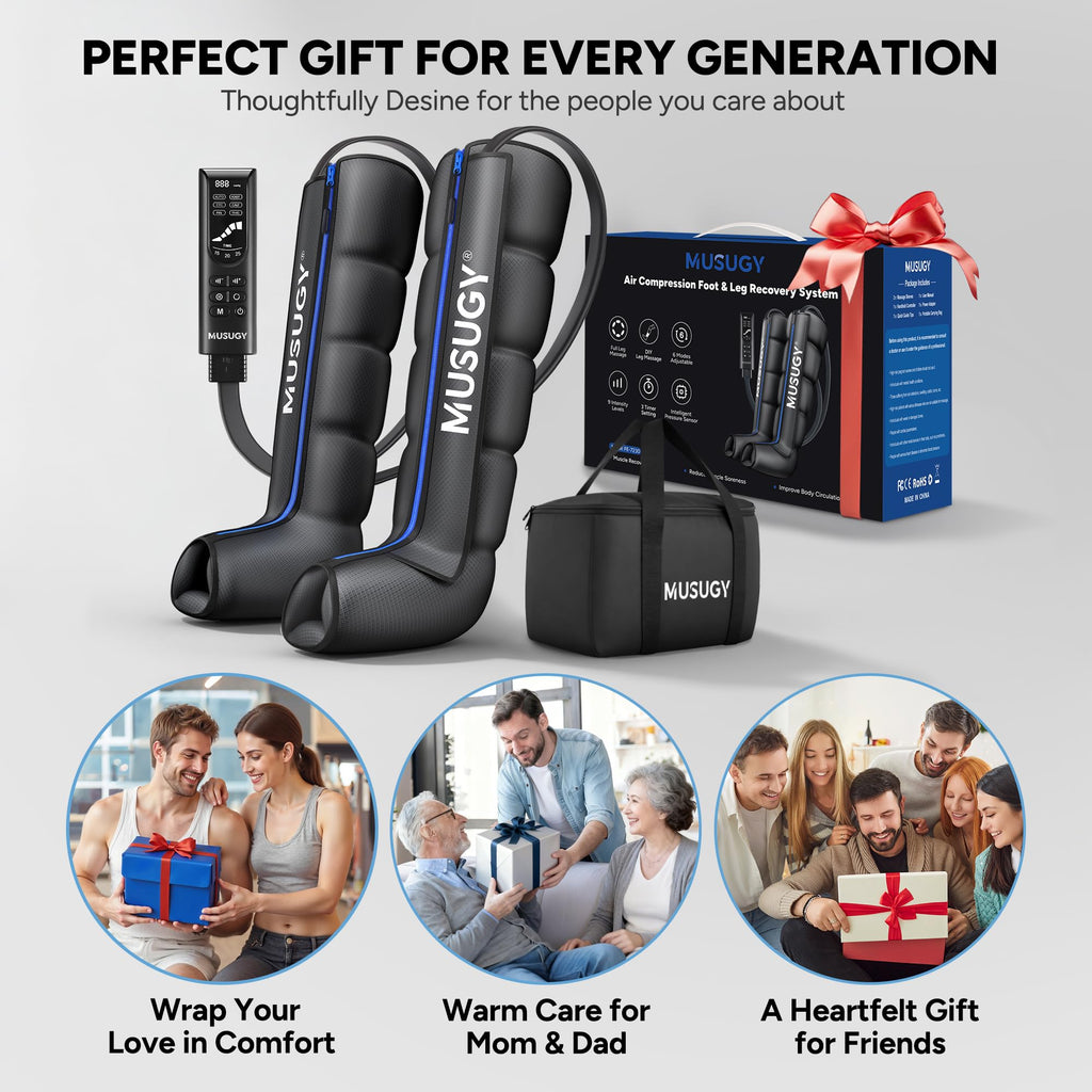 Leg Compression Massager with 9 Intensity, 6 Modes, 3 Timers A51395