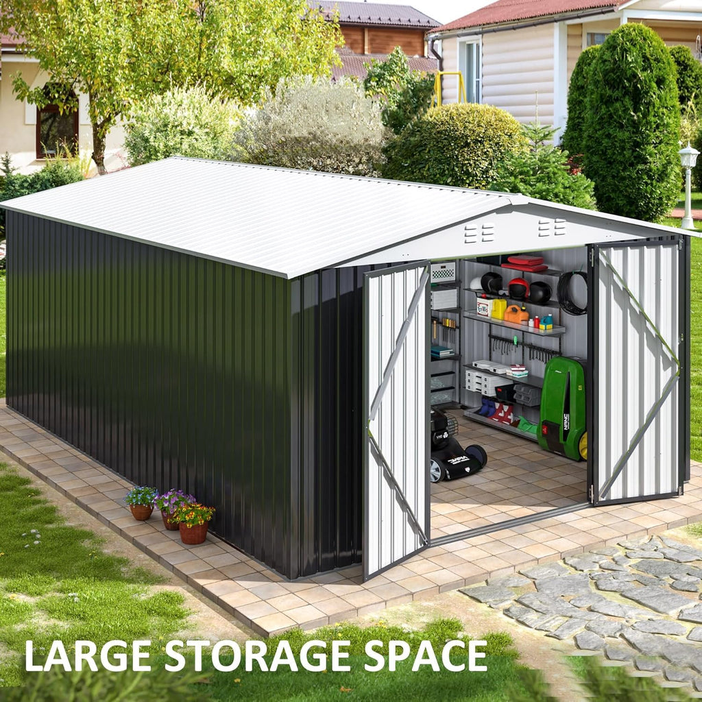10x14 Outdoor Storage Metal Shed B8712
