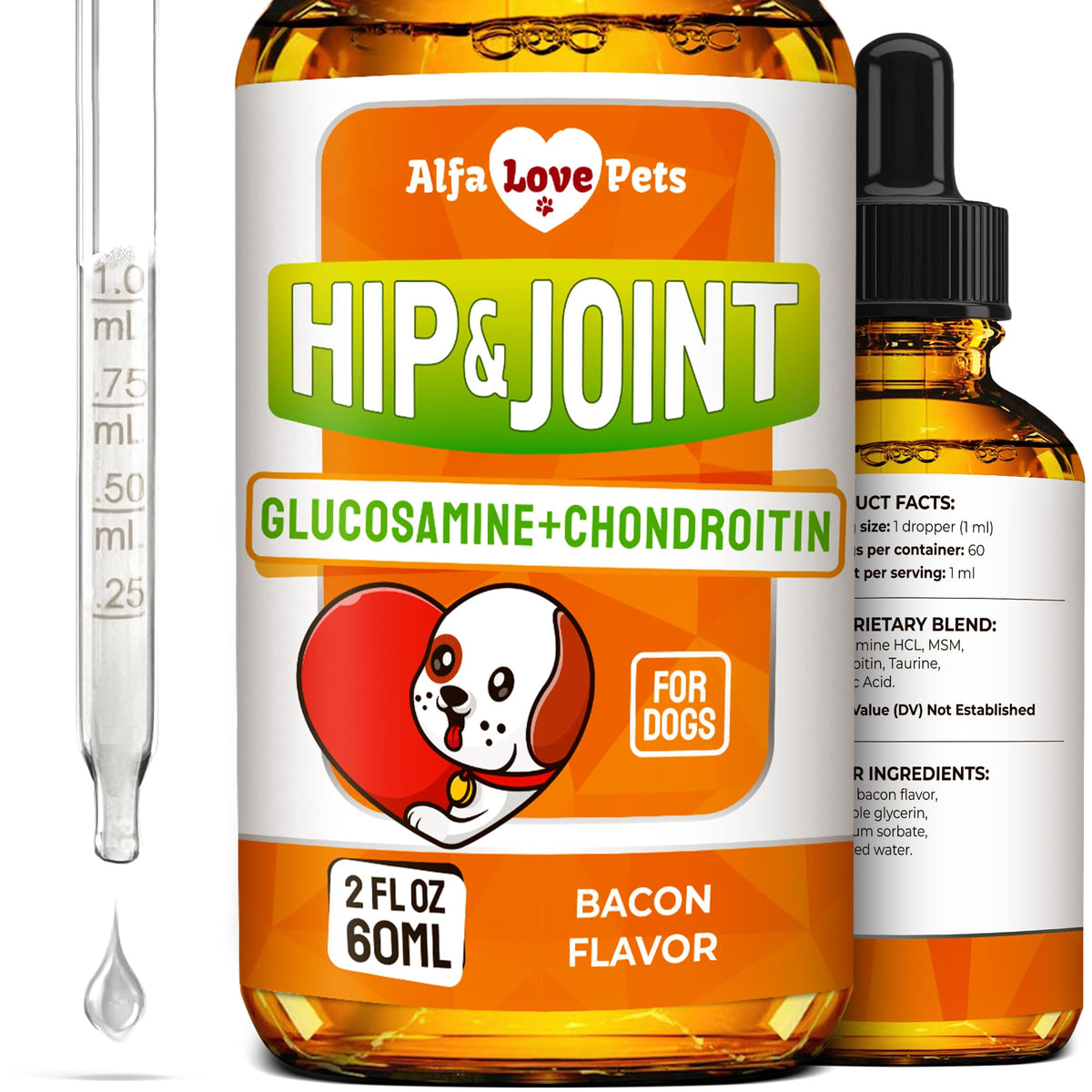 Liquid Glucosamine Chondroitin Dog Supplement 2 oz P851
