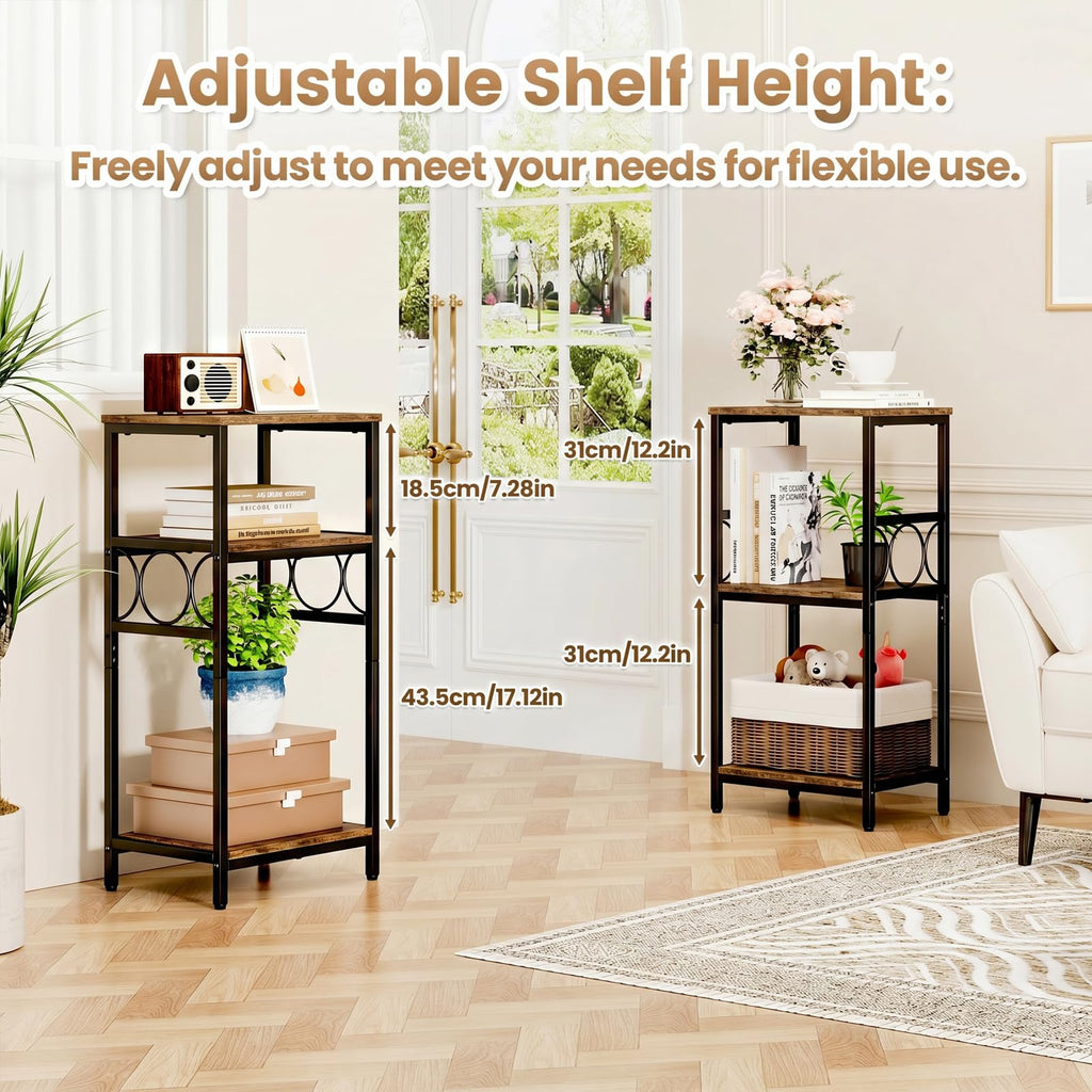 3-Tier Side Table with Adjustable Shelf I596124