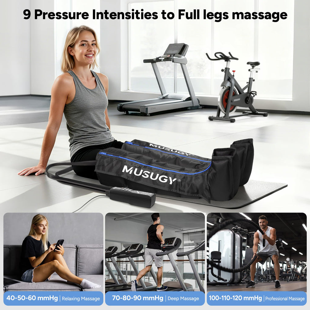 Leg Compression Massager with 9 Intensity, 6 Modes, 3 Timers A51395