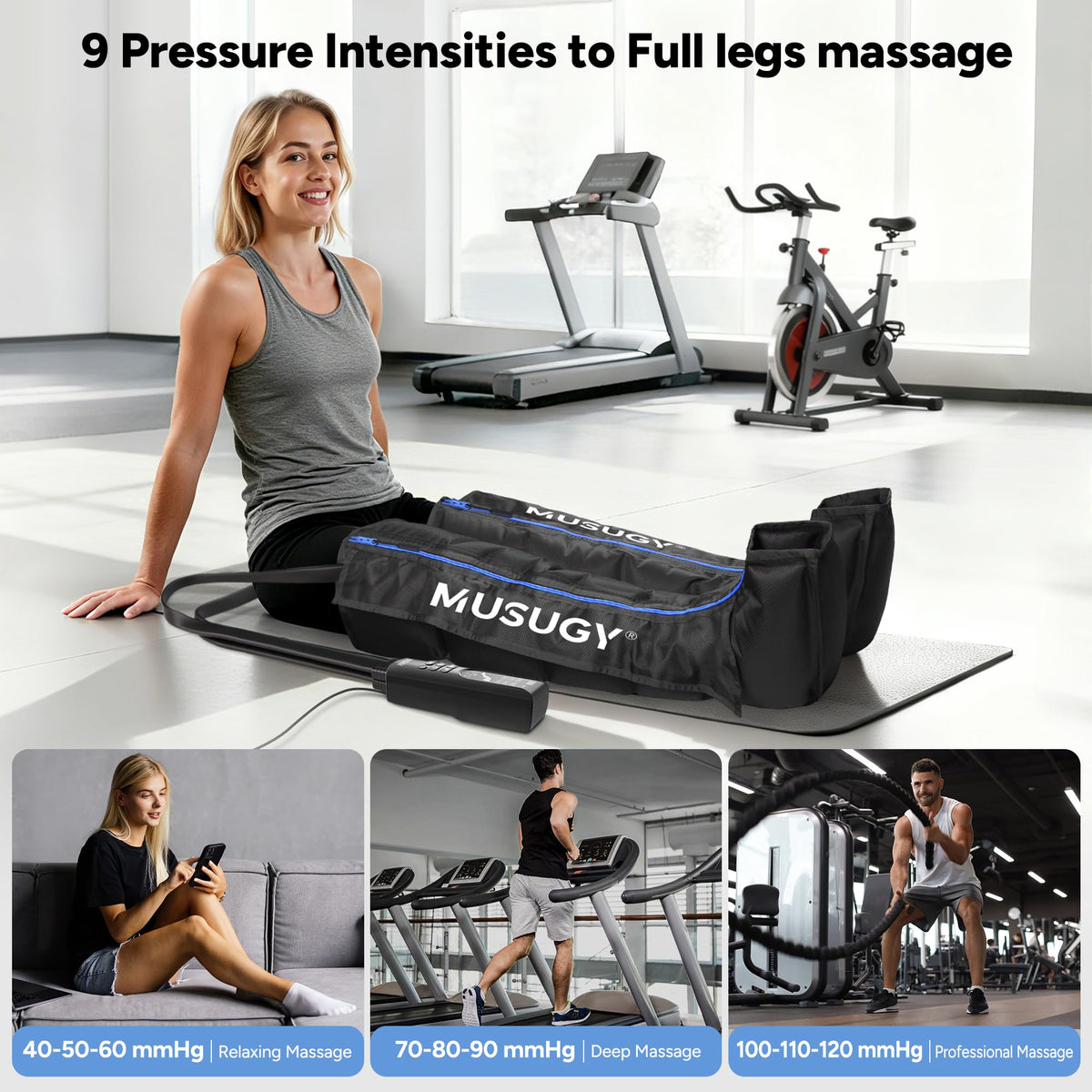 Leg Compression Massager with 9 Intensity, 6 Modes, 3 Timers A51395