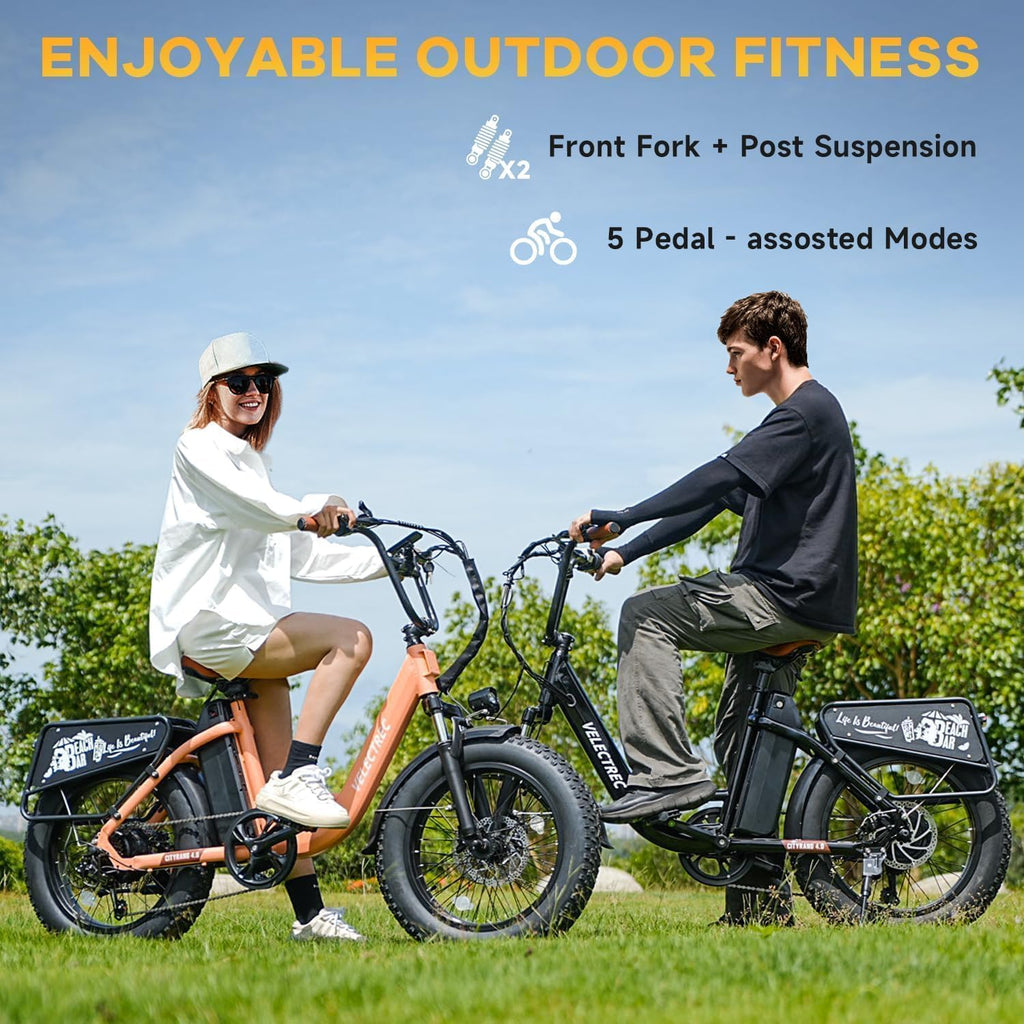 Electric Bike with 1500W Motor 48V 20Ah Battery 20" Fat Tire 7-Speed Q710