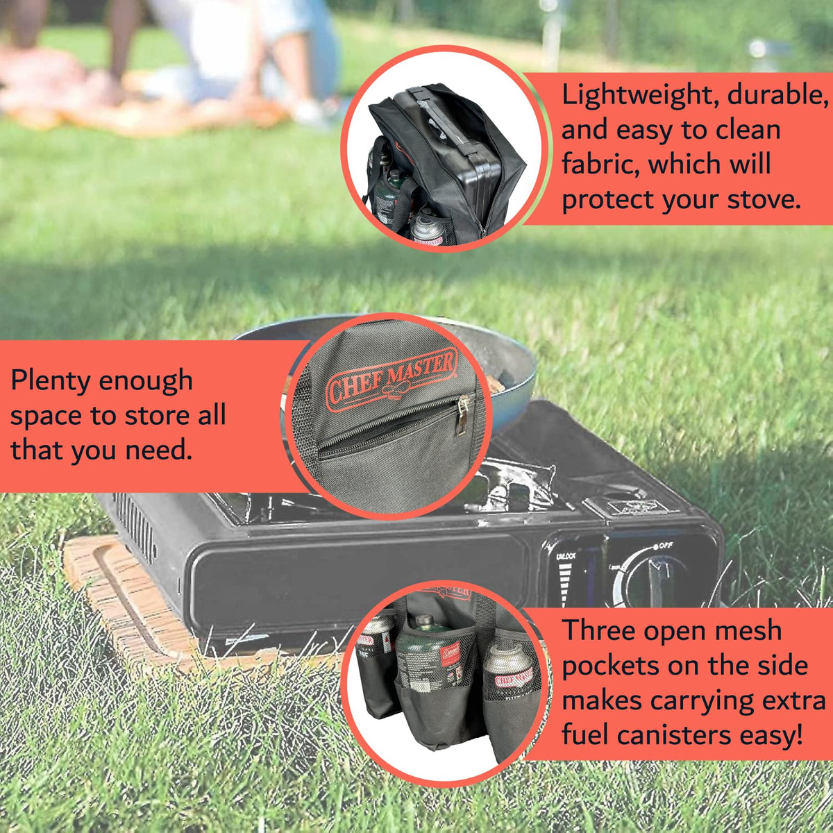 Camp Stove Carry Bag Multi-Pocket S652199