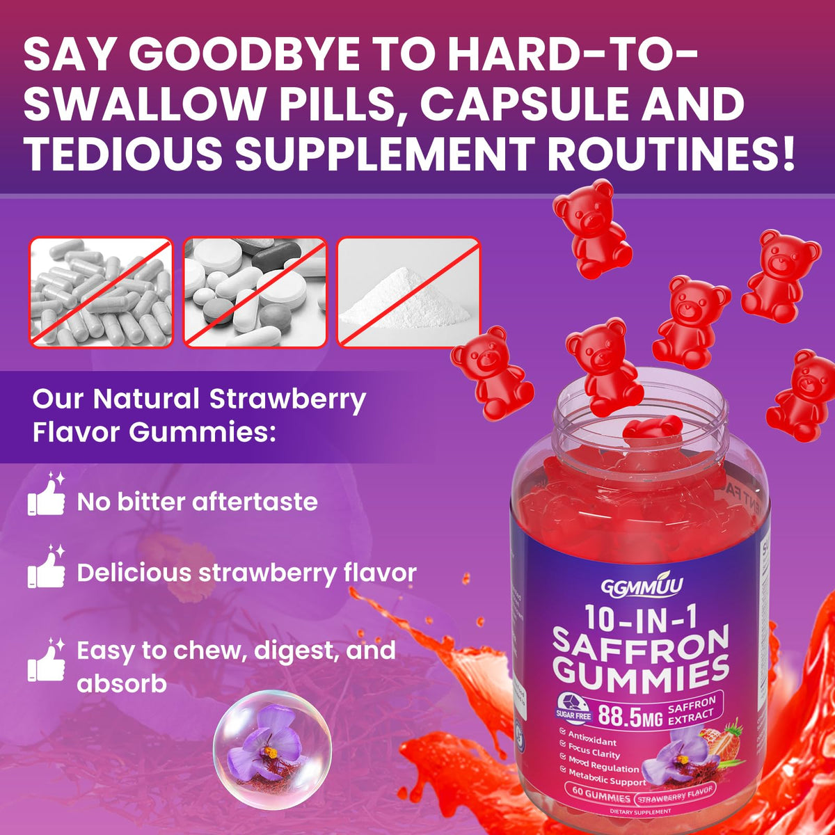 Strawberry Flavor 120 Count Gummies P114