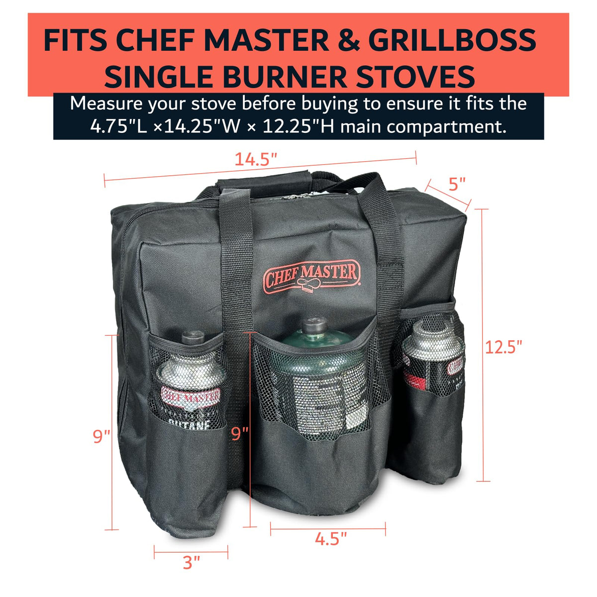 Camp Stove Carry Bag Multi-Pocket S652199