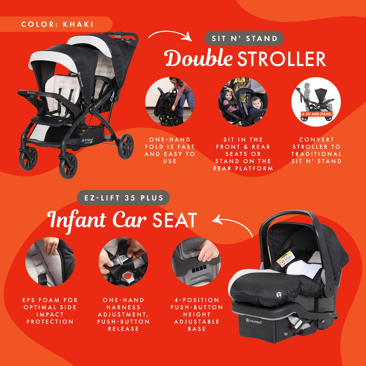 Double Stroller & Car Seat J229336