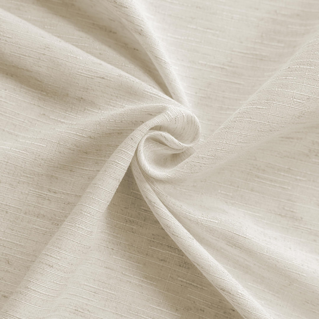 Natural Linen Curtains 90 Inches Long 2 Panels Black Grommets F879189