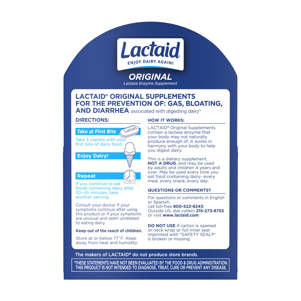 Lactose Intolerance Caplets 120 Ct E6454