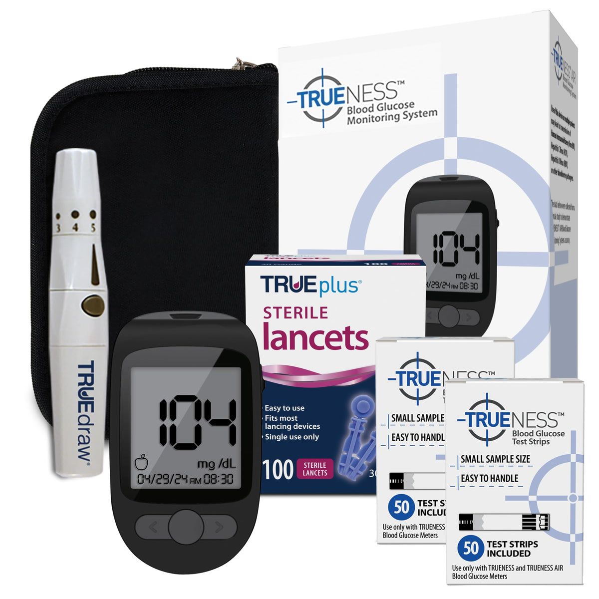 Blood Glucose Meter Kit with Testing Supplies Z481354