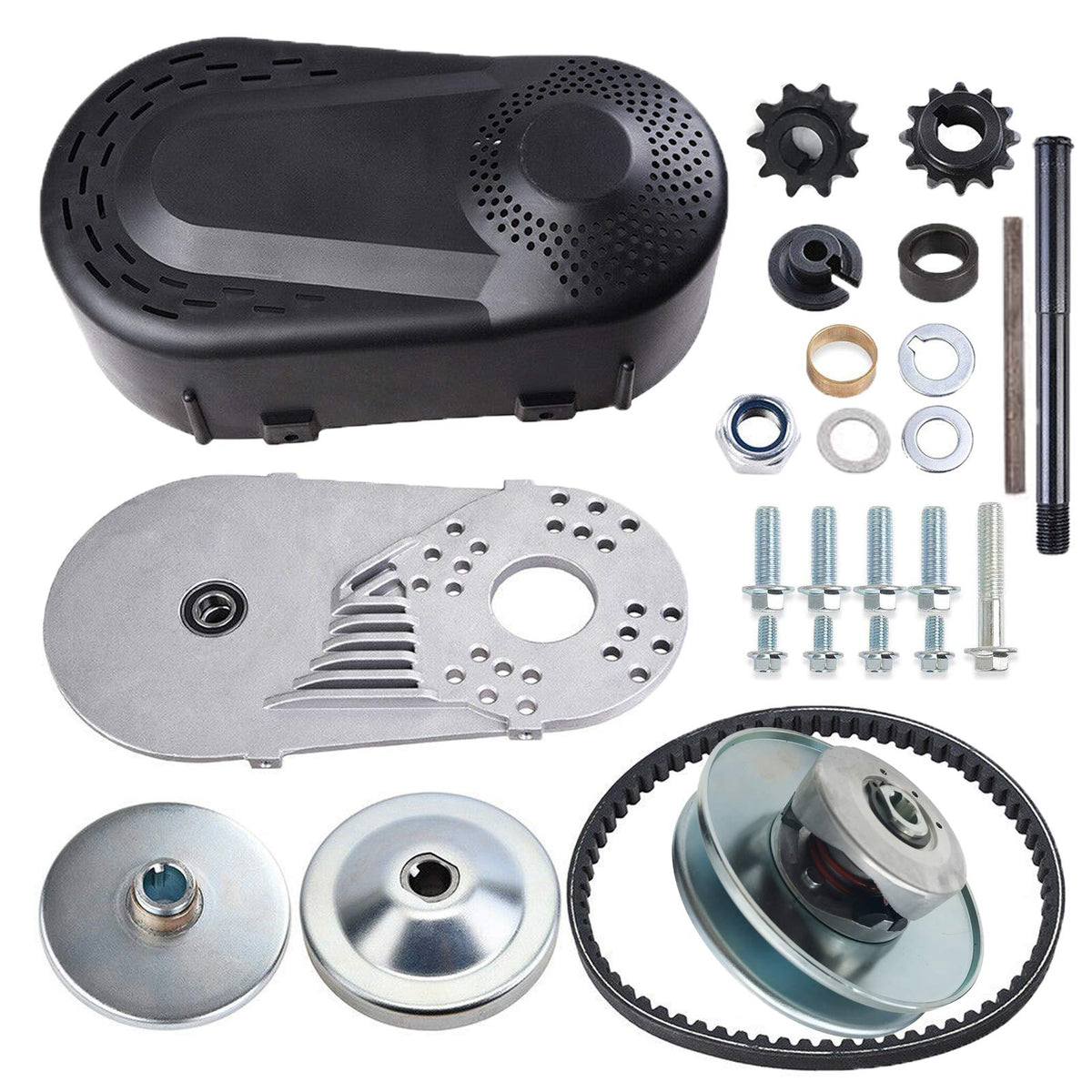 1 Inch Torque Converter Go Kart Pulley Kit with 10T #40 41 and 12T #35 Sprocket T239