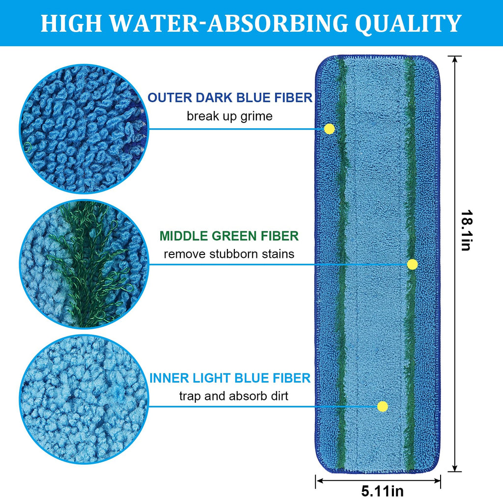 Washable Reusable Mop Pads I4888
