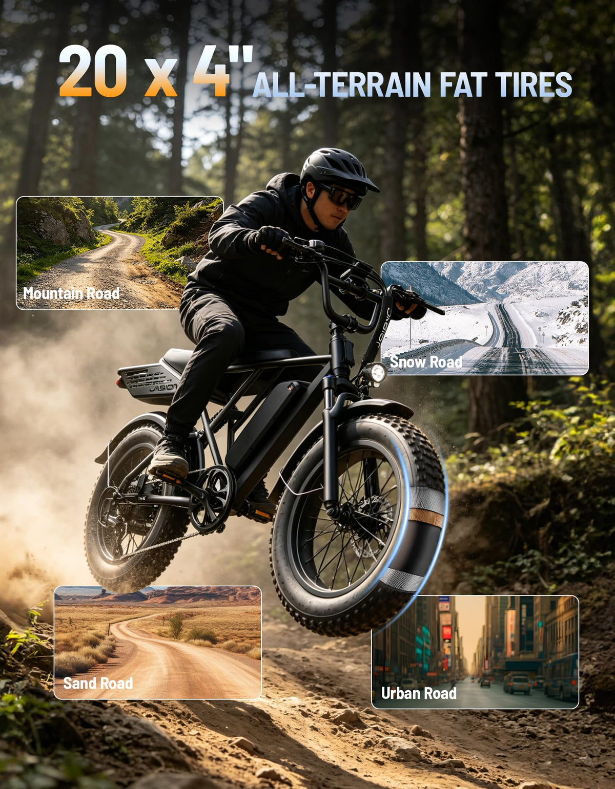 Electric Bike with 48V Removable Battery H9026