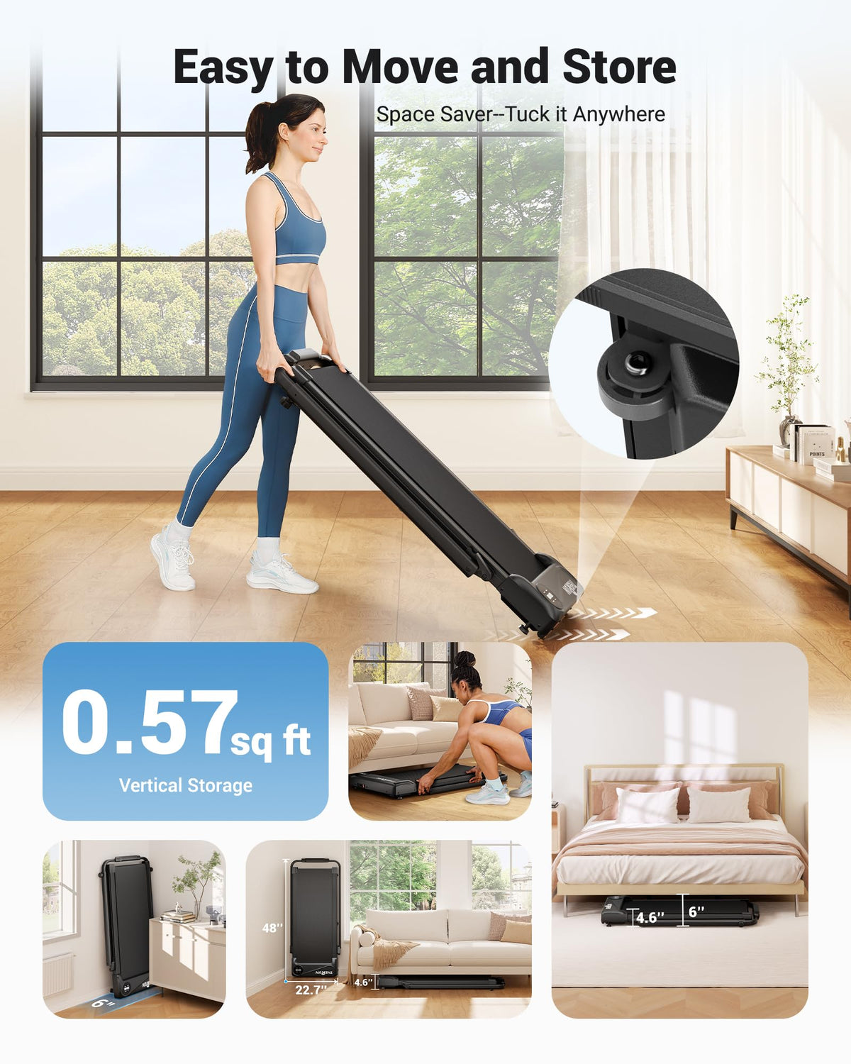 Walking Pad with Handle Bar D61422