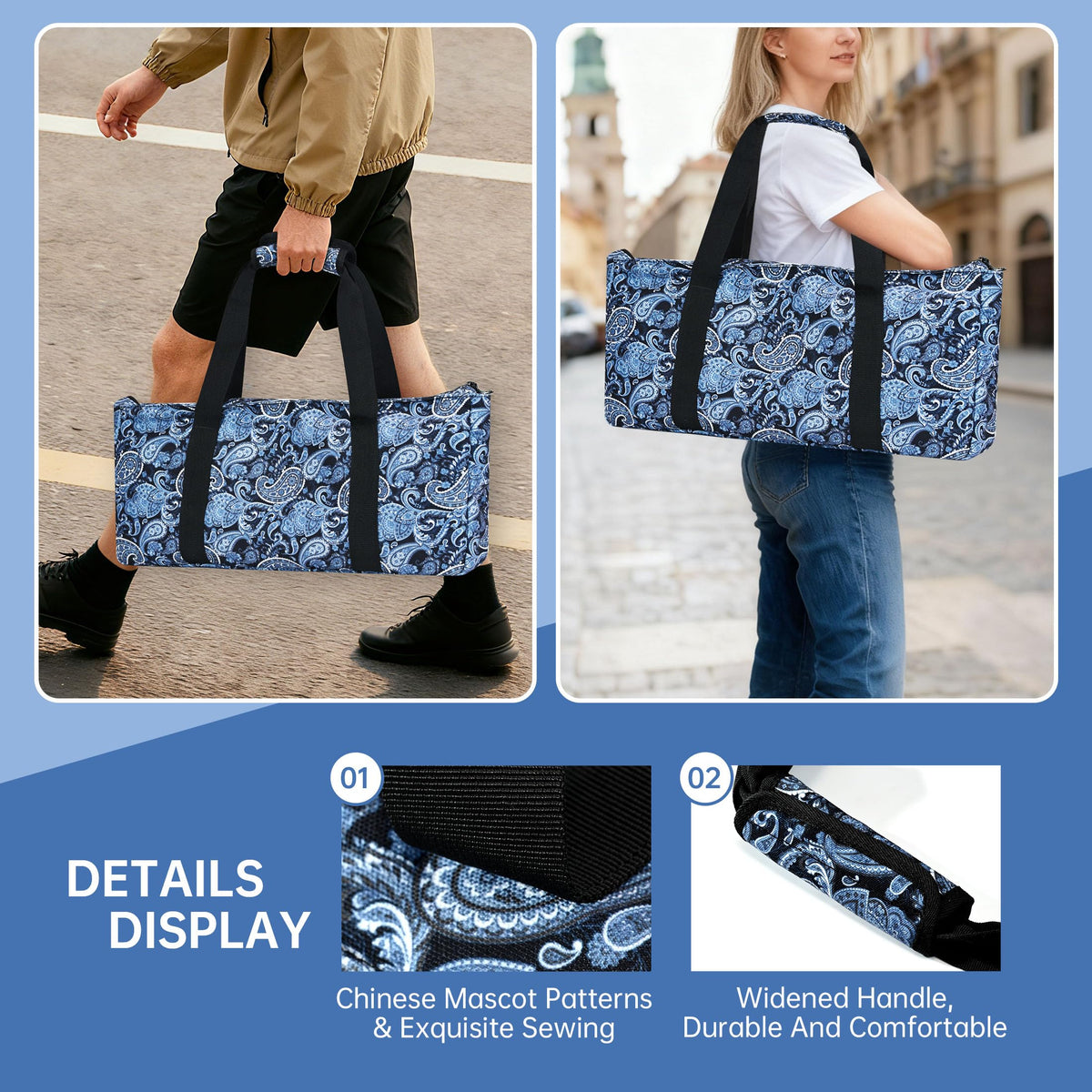 166 Tiles Mahjong Game Set with Blue Carrying Bag V87358