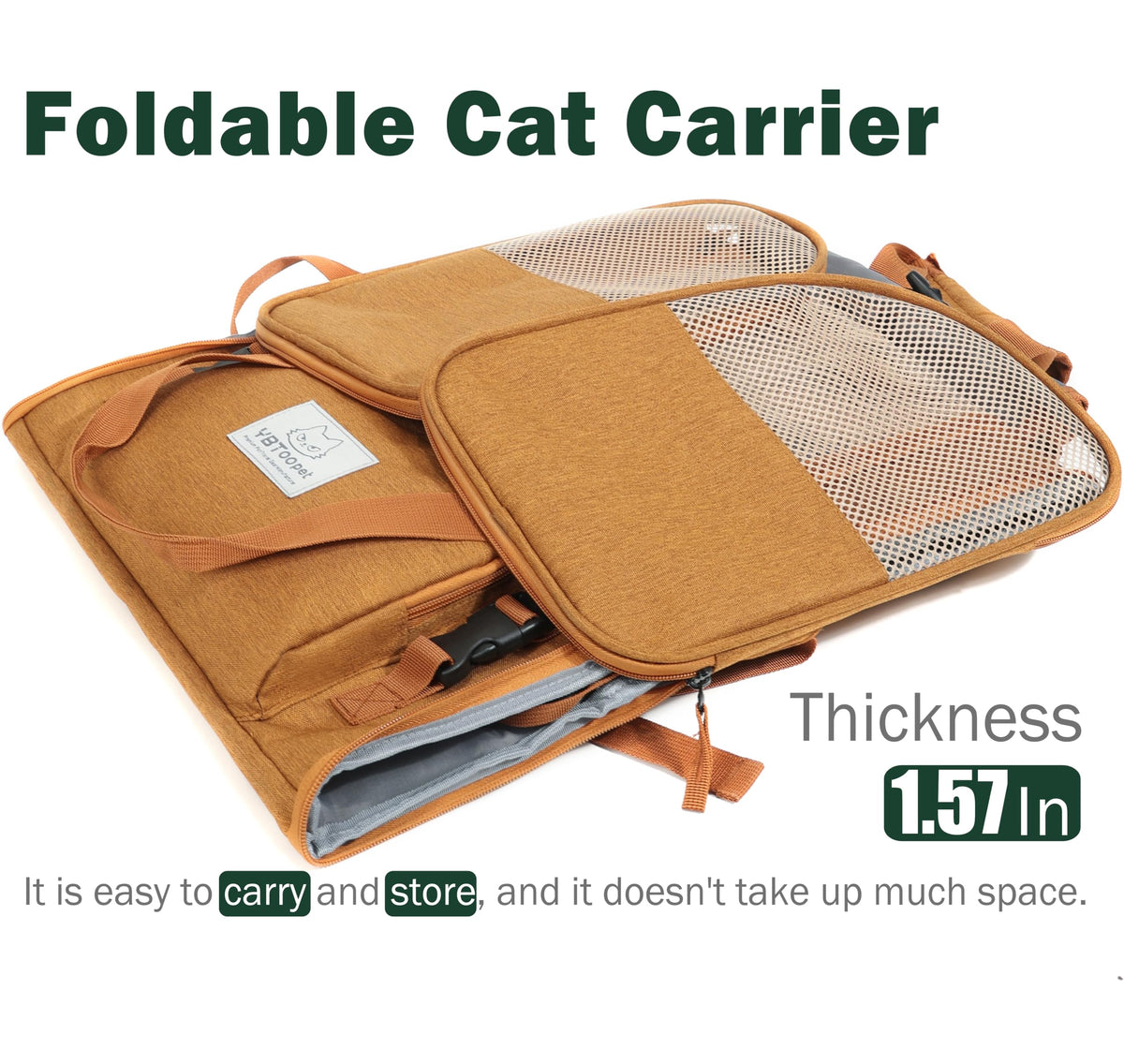 Brown Expandable Cat Backpack K983