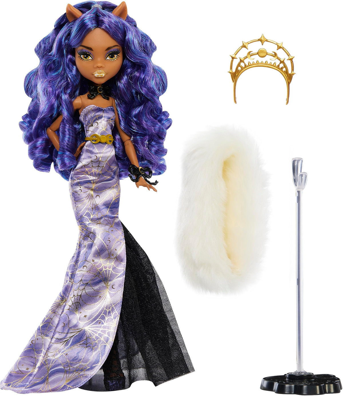 Winter Edition Doll in ICY Lavender Gown with Furry Boa & Accessories I3337