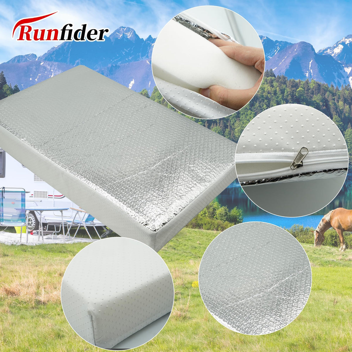 22 x 14 Inch RV Vent Insulator with Reflective Surface O4999