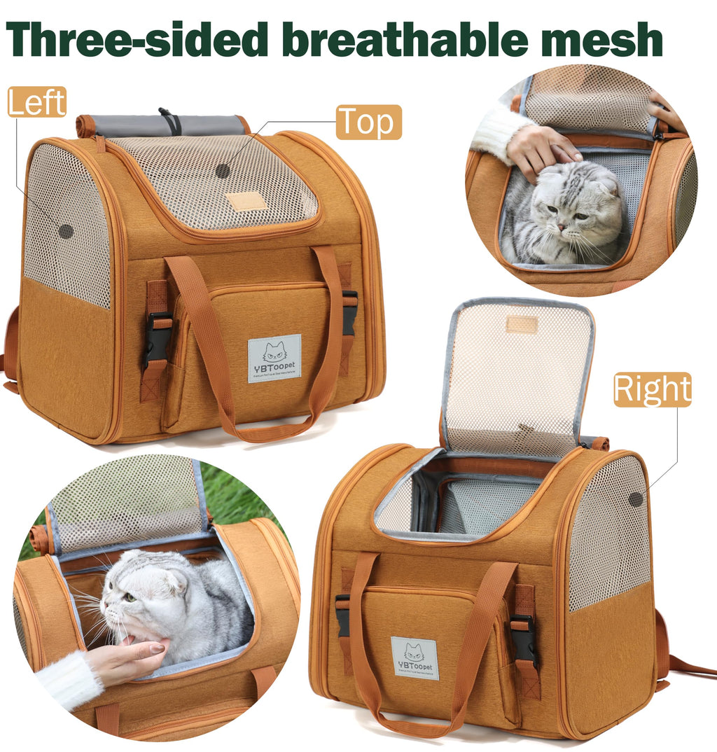 Brown Expandable Cat Backpack K983