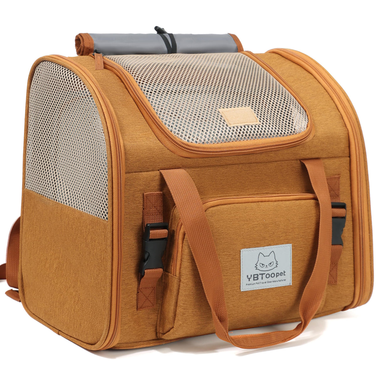 Brown Expandable Cat Backpack K983